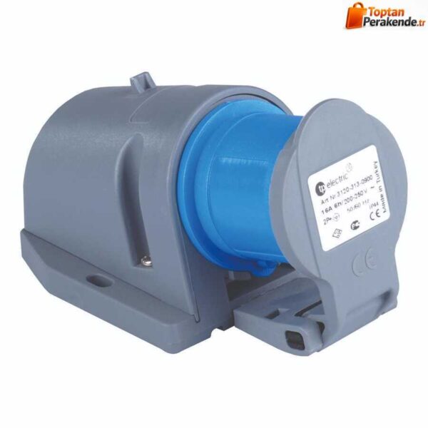 TPLAST 3x16A Duvar Fişi Koruma Kapaklı
